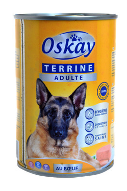 Beef Terrine for Adult Dogs Oskay 400 g