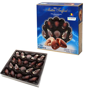 حلوى الشوكولاتة المتنوعة حلوى الشيكولاتة الزرقاء مايتر تروفوت 250 جرام