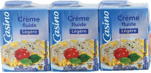 Crème Fluide Légère 12% Casino 3X20CL