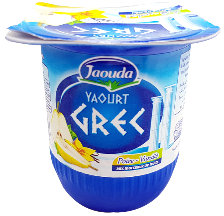 Greek Pear Vanilla Stirred Yogurt 110g - JAOUDA