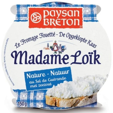 Le Fromage Fouetté Nature au Sel de Guérande Madame Loik Paysan Breton 150g