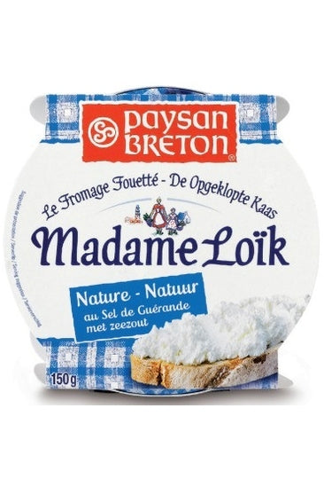 Le Fromage Fouetté Nature au Sel de Guérande Madame Loik Paysan Breton 150g