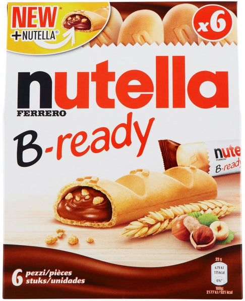 Nutella Ferrero B-Ready 6 Crispy Cookies 132g