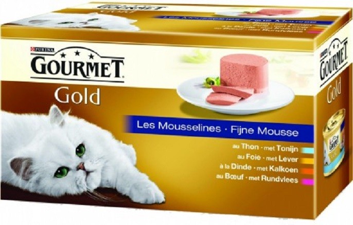 Mousse pour chat Mousselines lapin et boeuf - Gold