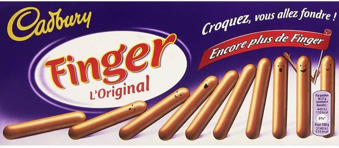 Biscuits Craquants Enrobés de Chocolat au Lait Finger 138g