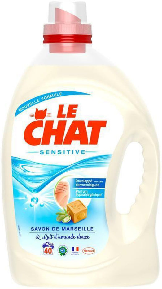 Détergent Liquide Lessive Sensitive Savon de Marseille Le Chat 3L