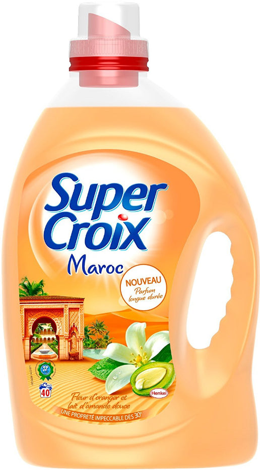 Détérgent Lessive Liquide Fleur d'Oranger Maroc Super Croix 3Lp