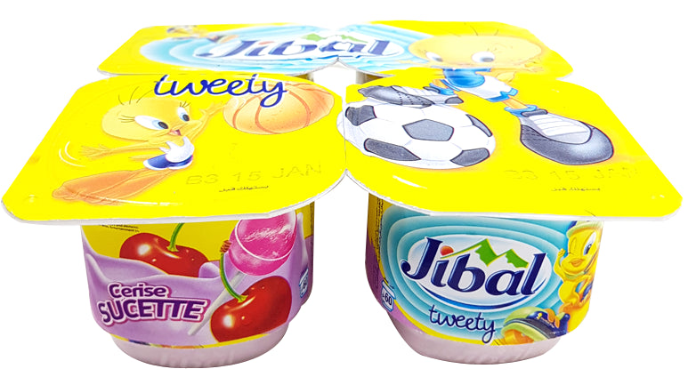 Jibal Cherries Stirred Yogurt 60g*4