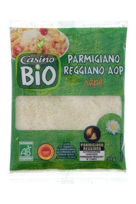 Fromage Râpé Bio Parmigiano Reggiano AOP Casino  50 g