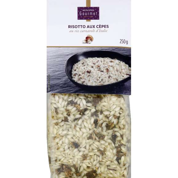 Risotto with porcini mushrooms and carnaroli rice from Italy MONOPRIX GOURMET 250g