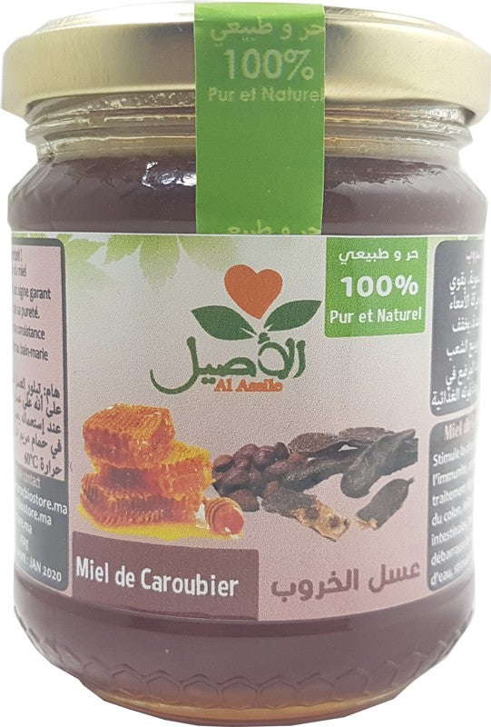 Miel de Caroubier 100% Pur et Naturel Al-Assil 250g