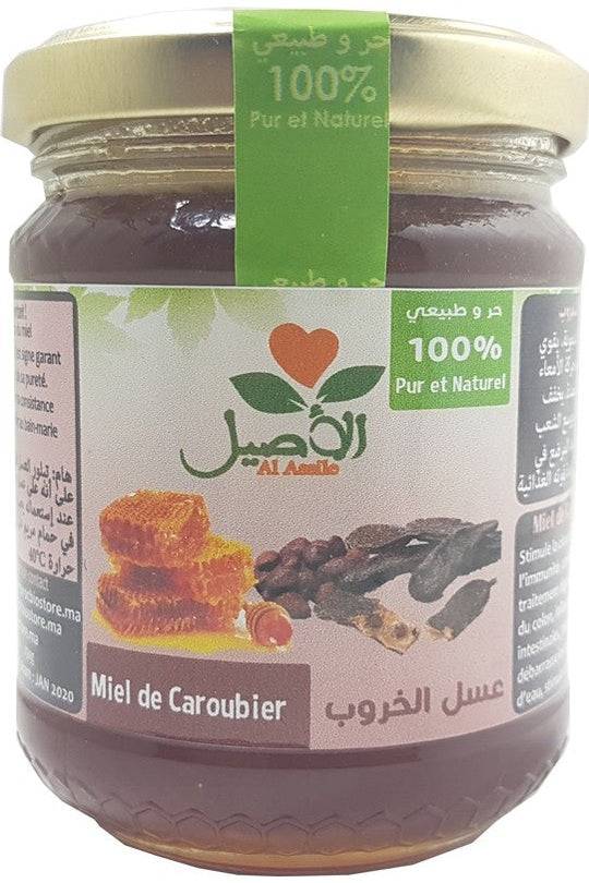 الأصيل عسل الخروب الطبيعي والصافي 100% 250 جرام 