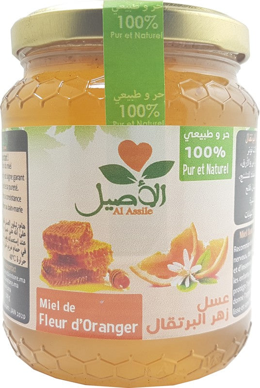 Miel de Fleur d'Oranger 100% Pur et Naturel Al-Assil 500g