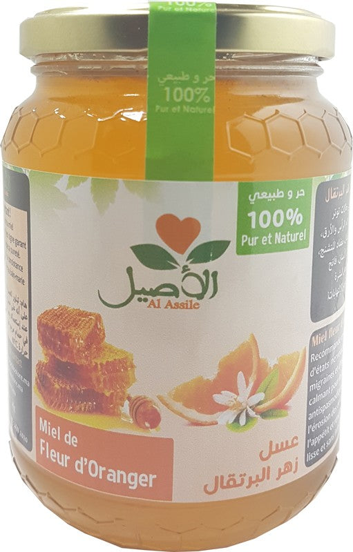 Miel de Fleur d'Oranger 100% Pur et Naturel Al-Assil 1kg