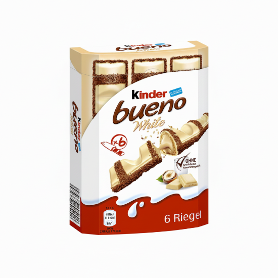 6-Pack Kinder Bueno White Crispy Bars 117G