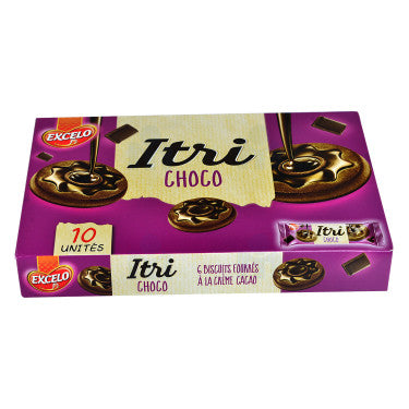 Biscuits Fourrés à la Crème Cacao Itri Duo 10x32g Excelo