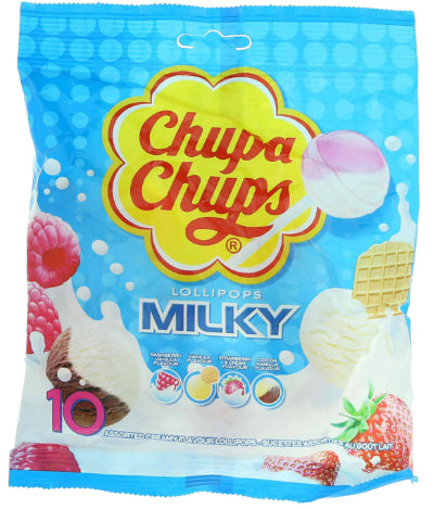 Chupa Chups Milky Lollipops 10 Units