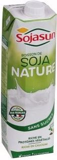 Boisson Végétale au Soja Nature Sans Sucres Ajoutés Sojasun 1L