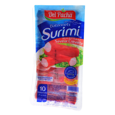 10 Bâtonnets Surimi Saveur Crevette  Del Pacha 200 g