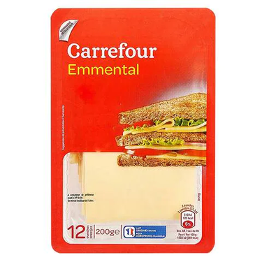 Emmental Cheese Slices Carrefour 200 g