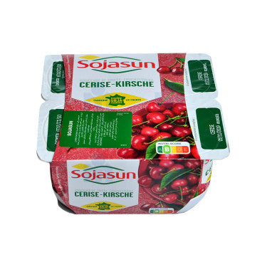 Fermented Soybean Dessert Cherry Flavor Gluten Free Sojasun 4x100g