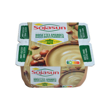 Dessert Végétal au Soja Noisette et Amande Sans Gluten Sojasun 4x100 g