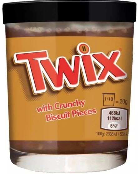 Crunchy Spread and TWIX cookie pieces 200g