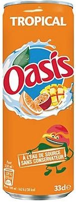 Tropical Fruit Drink Oasis Tropical Oasis 33Cl