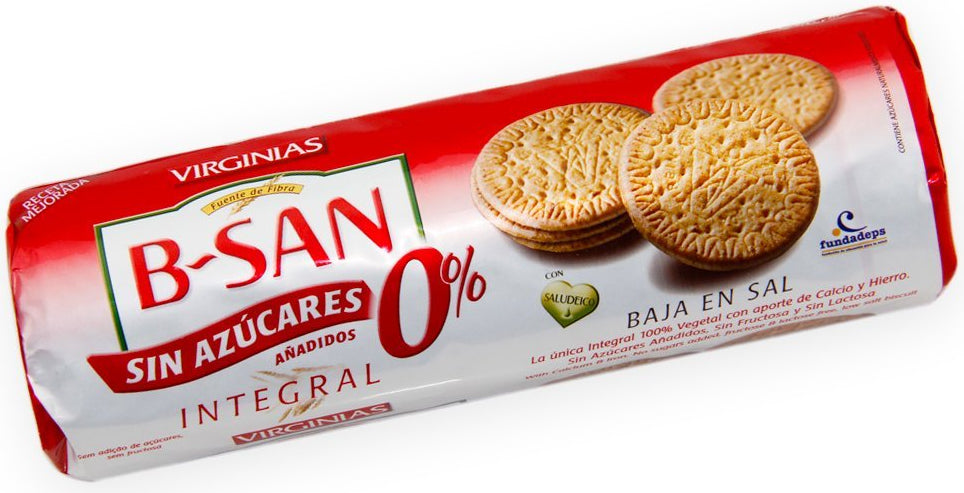 Biscuits 100% Végétales Sans Sucre Biosan 180g