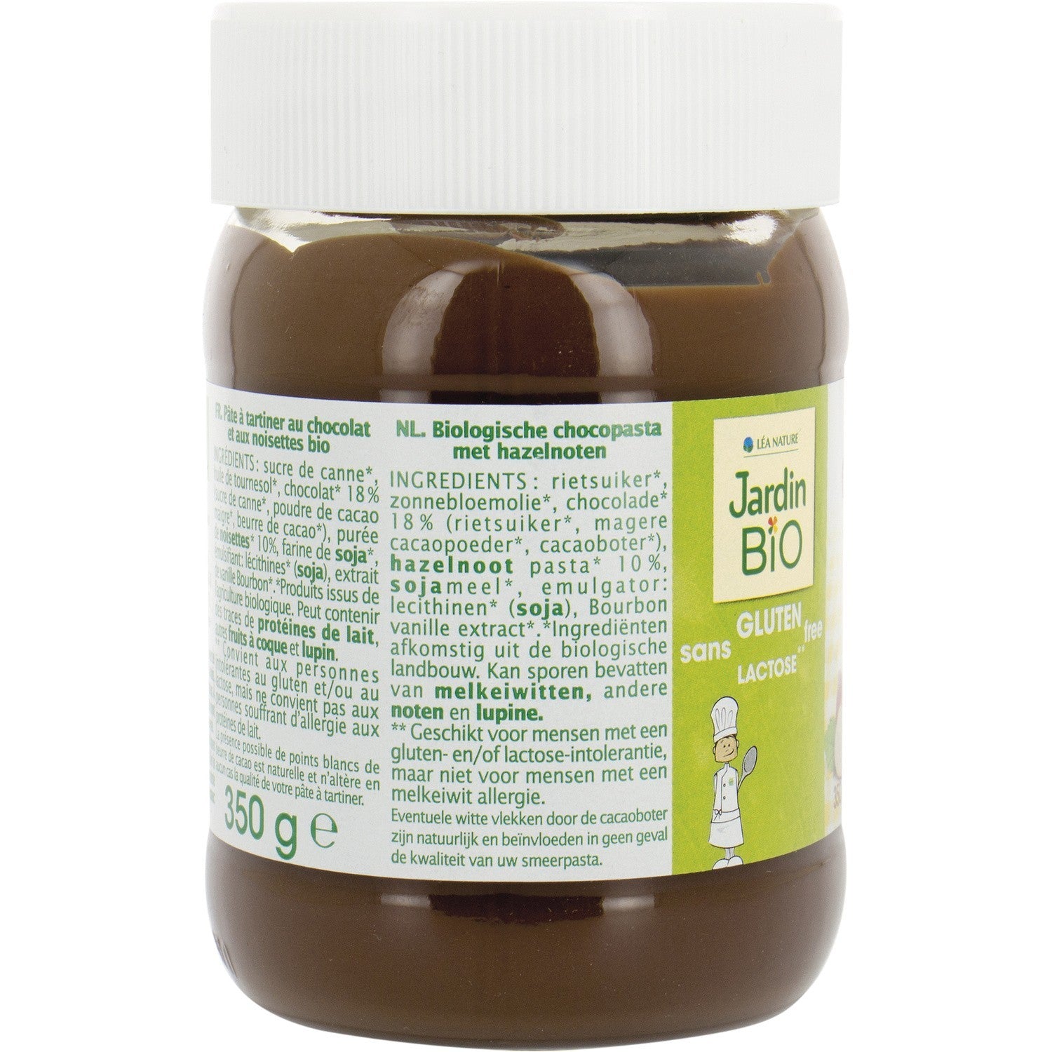 Pâte à tartiner chocolat noisette sans gluten bio JARDIN BIO Léa Nature 350g