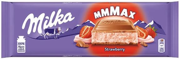 Chocolate bar Mmmax Strawberry Milka 300g -