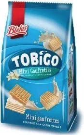 Mini Wafers Filled with Tobigo Vanilla Cream