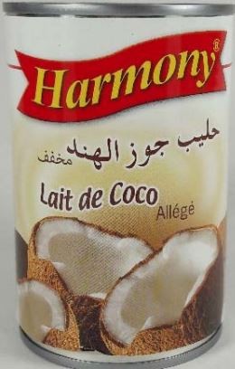 lait de coco allégé harmony 400ml