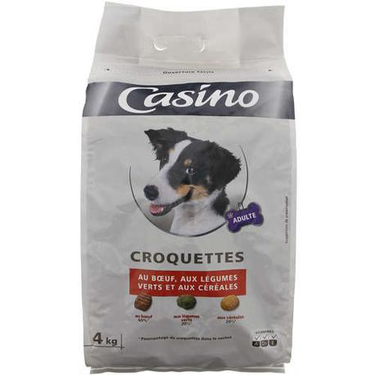 Beef, Green Vegetables and Cereals Croquettes for Adult Dogs Casino 4kg