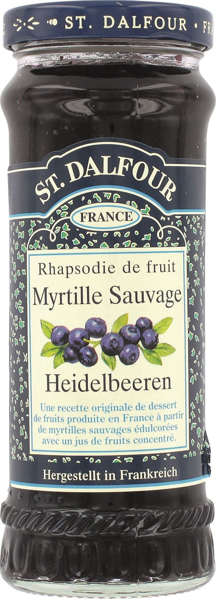 Confiture Myrtilles Sauvages Sans Sucre Ajoutés St Dalfour 284g