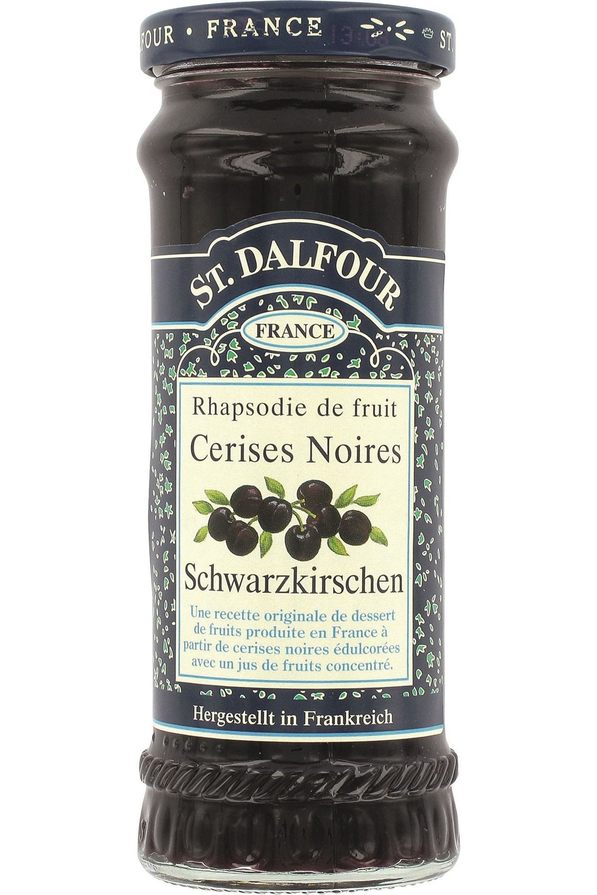 Black Cherries Jam No Added Sugar St Dalfour 284g