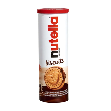 12 Crunchy Nutella Creamy Heart Cookies Tube 166 g