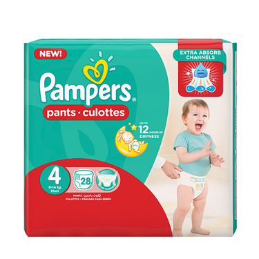 28 Couches Culottes Maxi Baby-Dry Pampers  T4 (9 - 14kg)