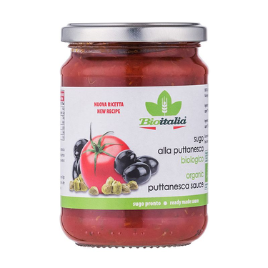 BIOITALIA Organic "Puttanesca" Olive and Caper Sauce 350 g