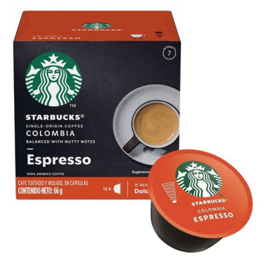 12 Capsules Colombia Espresso Starbucks by Dolce Gusto