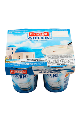 Yaourt Greek Sucré Nature Sans Gluten Pascual  4x125g