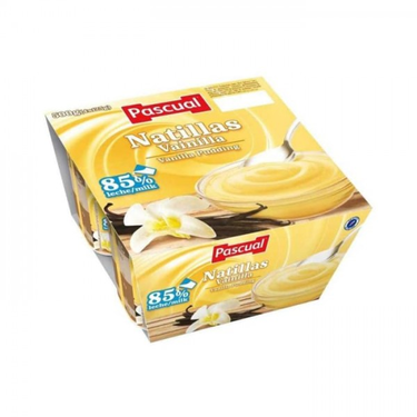Natillas Pascual Gluten Free Vanilla Dessert Cream 4x125g