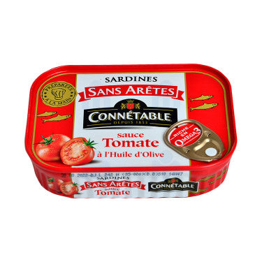Sardines Sardines Sans Arêtes à la Sauce Tomate à l'Huile d'Olive  Connétable  140 g