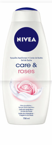Care &amp; Roses shower gel with almond milk and rose aroma Nivea 750 ml