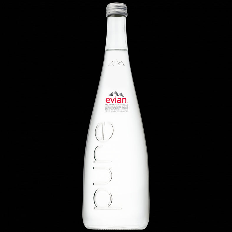 Eau Plate Evian Verre 75CL