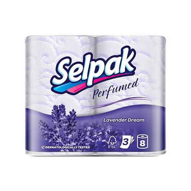8 Papiers Toilette Parfum Lavande Selpak