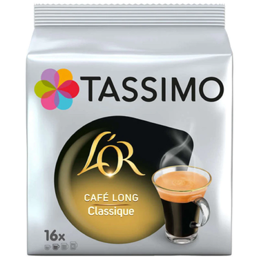 16 Capsules L'or Café long Classique Tassimo