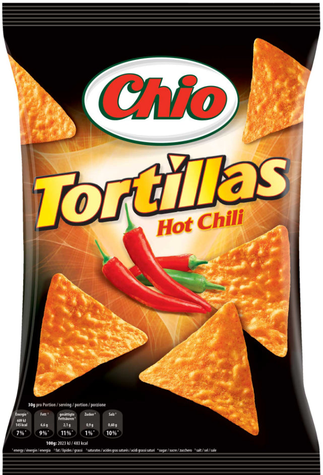 Tortillas Hot Chilli Chio 125g