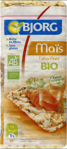 Galettes Bio de Mais Extra-Fines Bjorg 130g