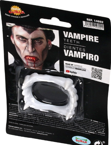 Fausses dents de vampire en plastique pour enfants, décoration de fête d' Halloween, costume, thème d'Halloween, cosplay, fournitures de jouets Fausses dents de vampire en plastique pour enfants, décoration de fête d' Halloween, costume, thème d'Halloween, cosplay, fournitures de jouets